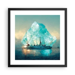 Plakat i sort ramme - Arktisk diamant - 40x40 cm