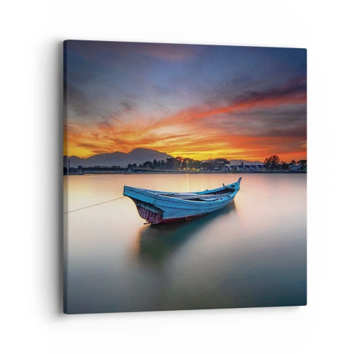 Lærredstryk - Billede på lærred - En god nat er på vej - 40x40 cm