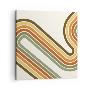 Lærredstryk - Billede på lærred - Zigzag til destinationen - 60x60 cm