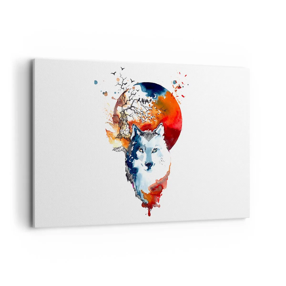 Lærredstryk - Billede på lærred - Næse til næse med natten - 120x80 cm