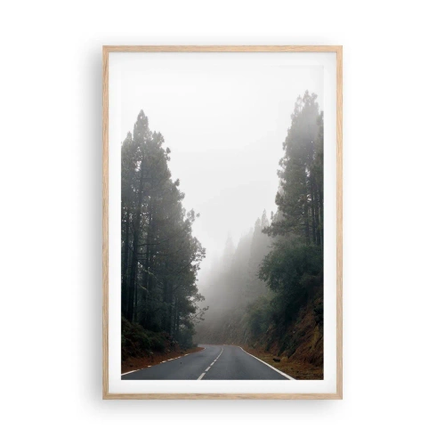 Plakat i ramme af lyst egetræ - En fortælling om en magisk skov - 61x91 cm