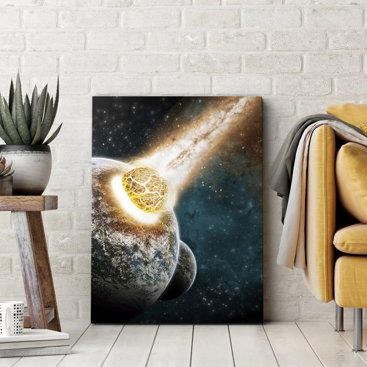 Lærredstryk - Billede på lærred - Udslettelse eller fødsel? - 50x70 cm