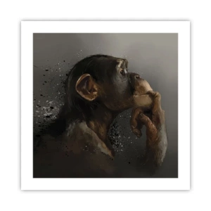 Plakat - Helt sikkert en tænker - 50x50 cm