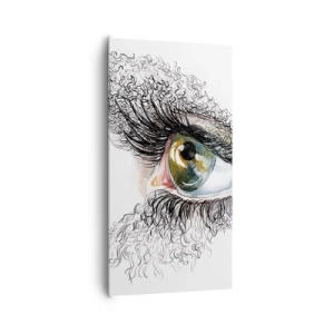 Lærredstryk - Billede på lærred - Se direkte ind i sjælen - 65x120 cm