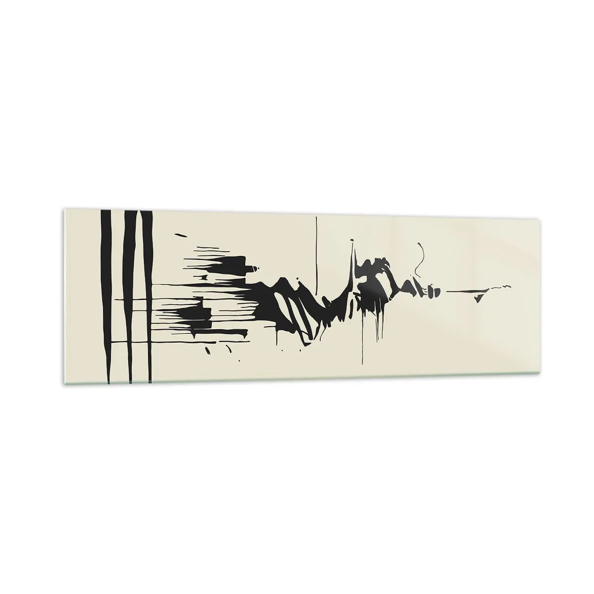 Billede på glas - Skyndsom abstraktion - 160x50 cm