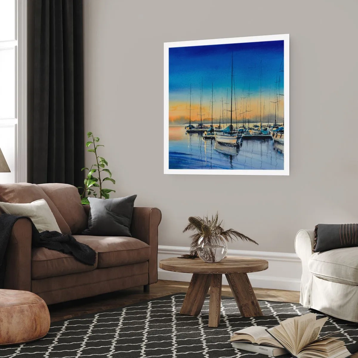 Plakat - Slutningen på en god dag - 40x40 cm