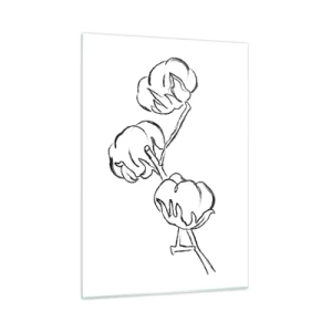 Billede på glas - Bomuld ned - 50x70 cm