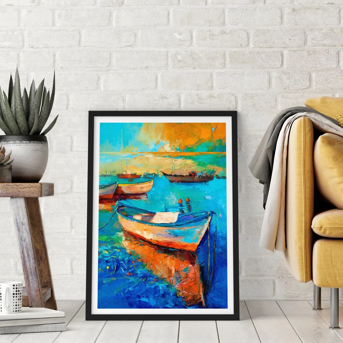 Plakat i sort ramme - I den sydlige bugt - 40x50 cm