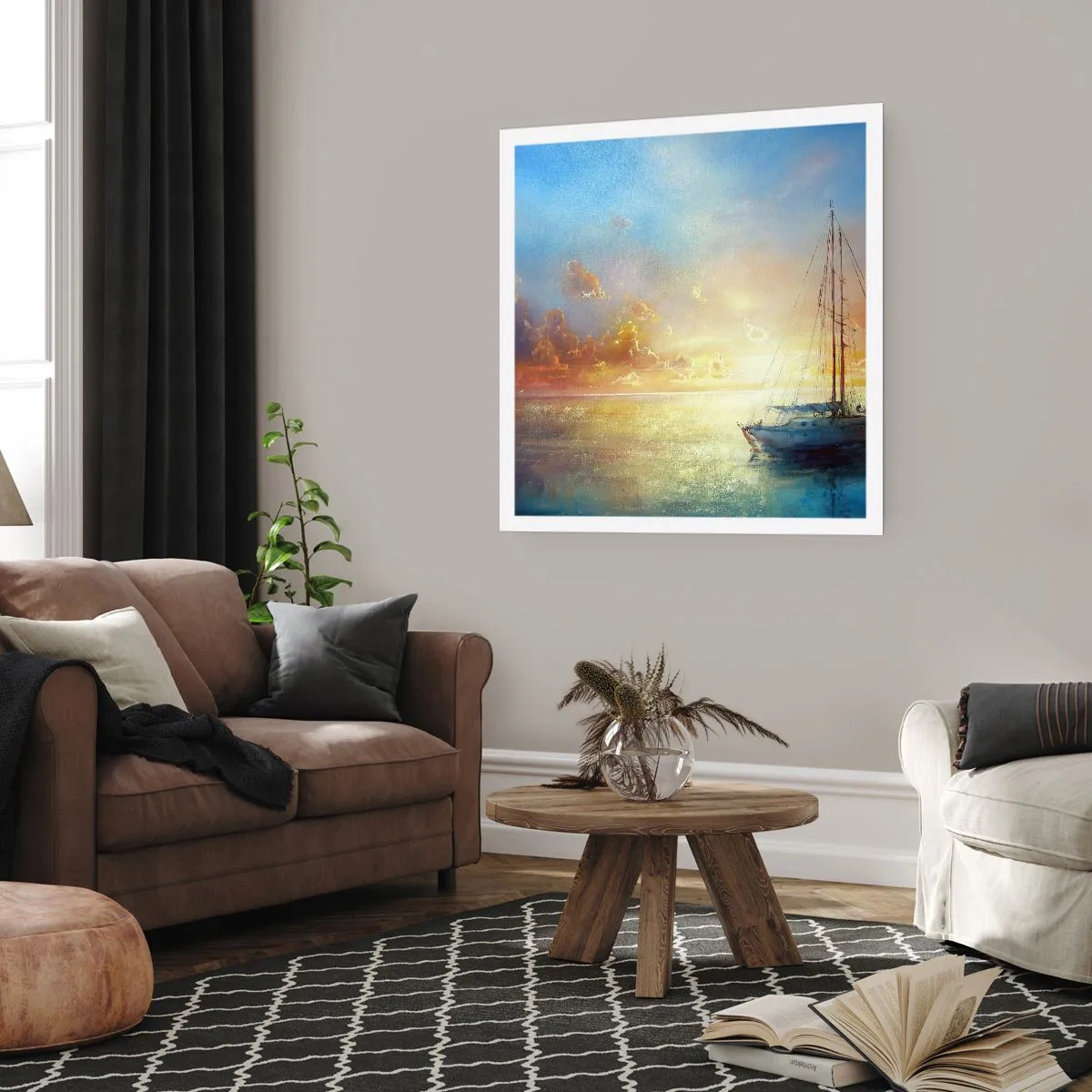 Plakat - I en gylden bugt - 60x60 cm