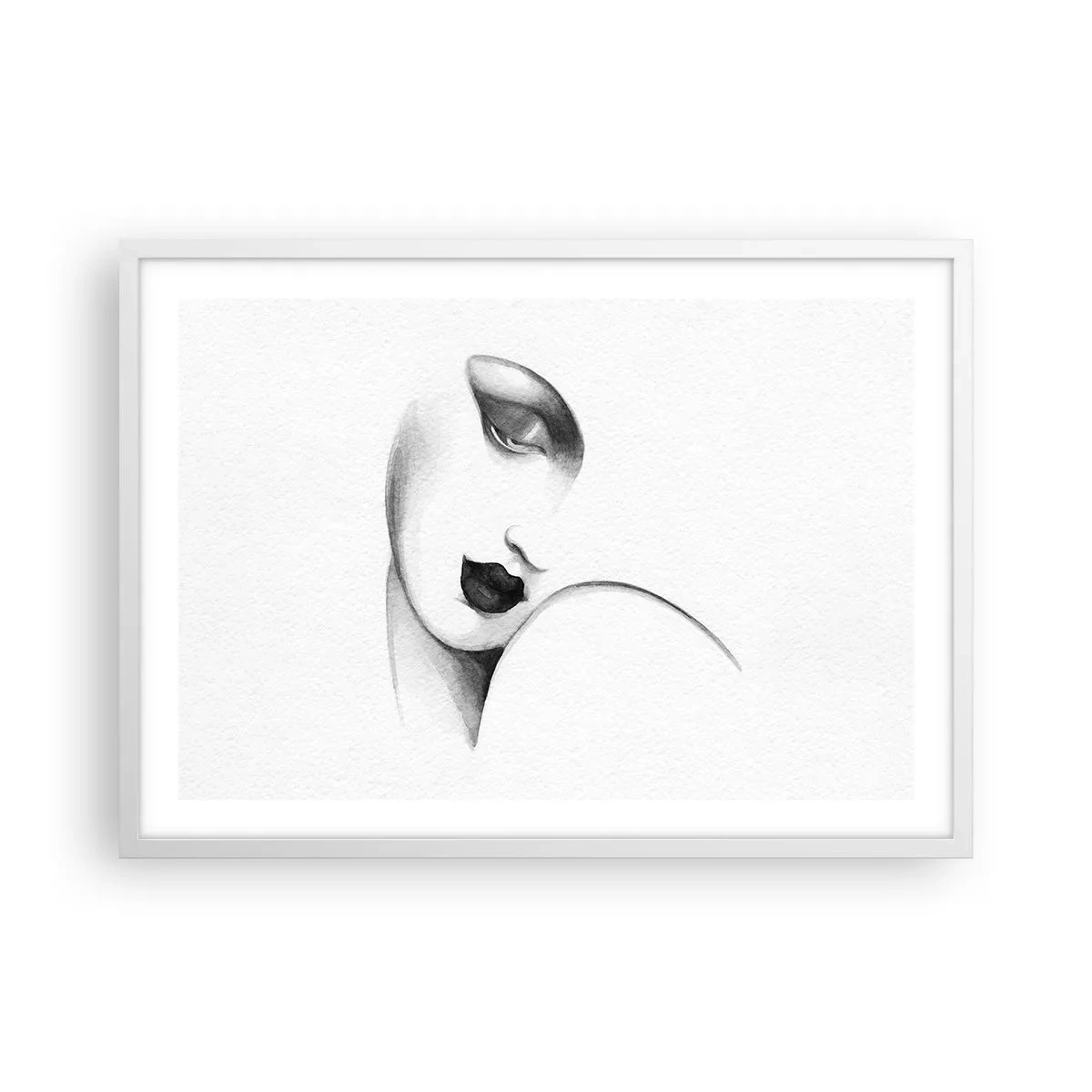 Plakat i hvid ramme - I Lempickas stil - 70x50 cm