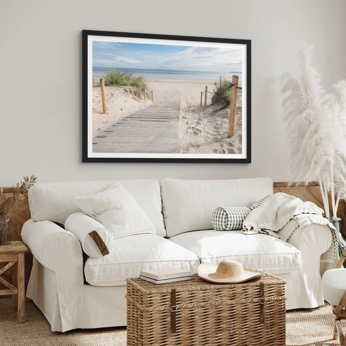 Plakat i sort ramme - Ud over horisonten - 70x50 cm