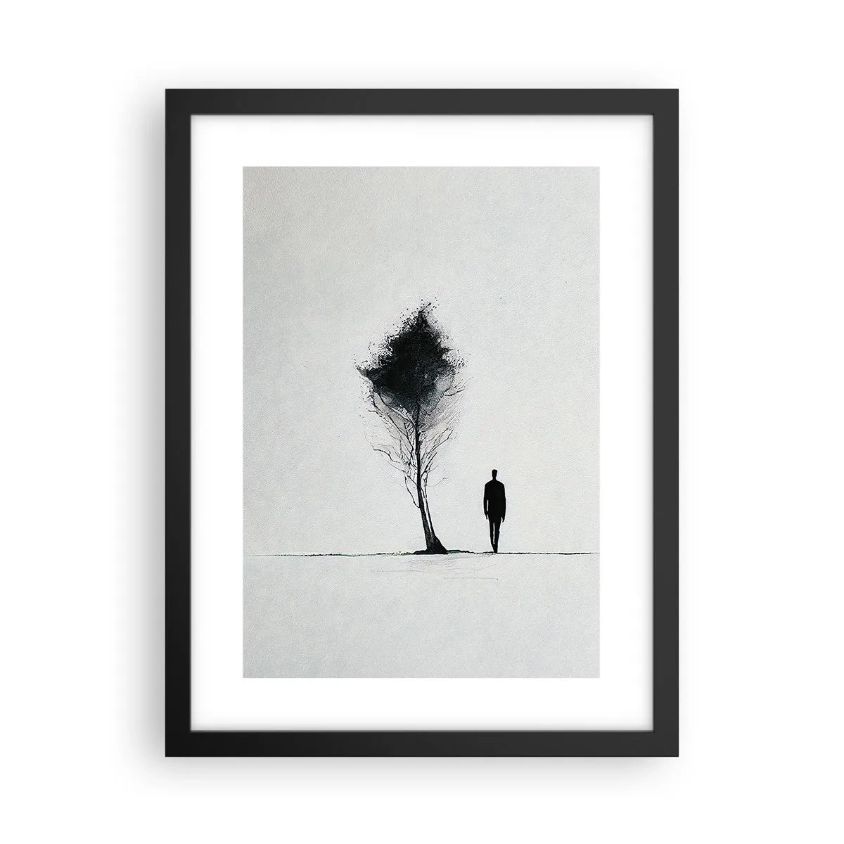 Plakat i sort ramme - Vi vandrer alle - 30x40 cm