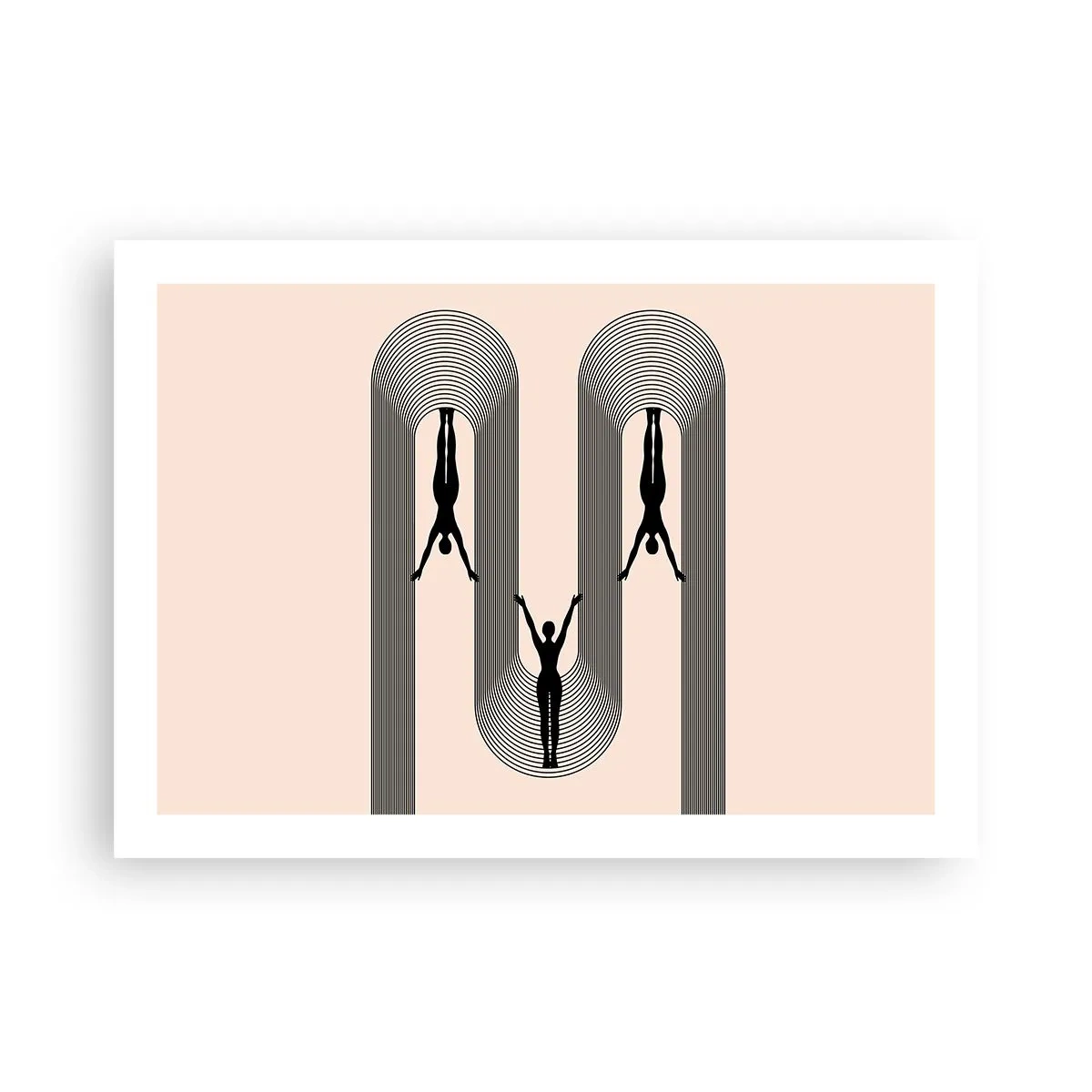 Plakat - På hovedet nedad - 70x50 cm