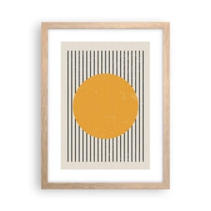 Plakat i ramme af lyst egetræ - Enkelthedens kraft - 30x40 cm