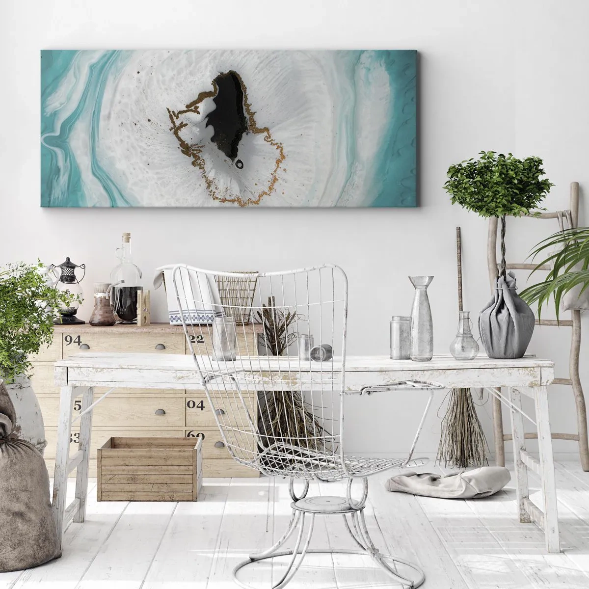 Lærredstryk - Billede på lærred - Kom indenfor - 140x50 cm