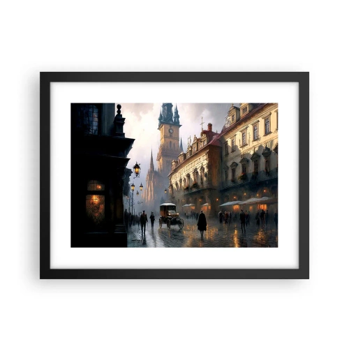 Plakat i sort ramme - Magien i en aften i Prag - 40x30 cm