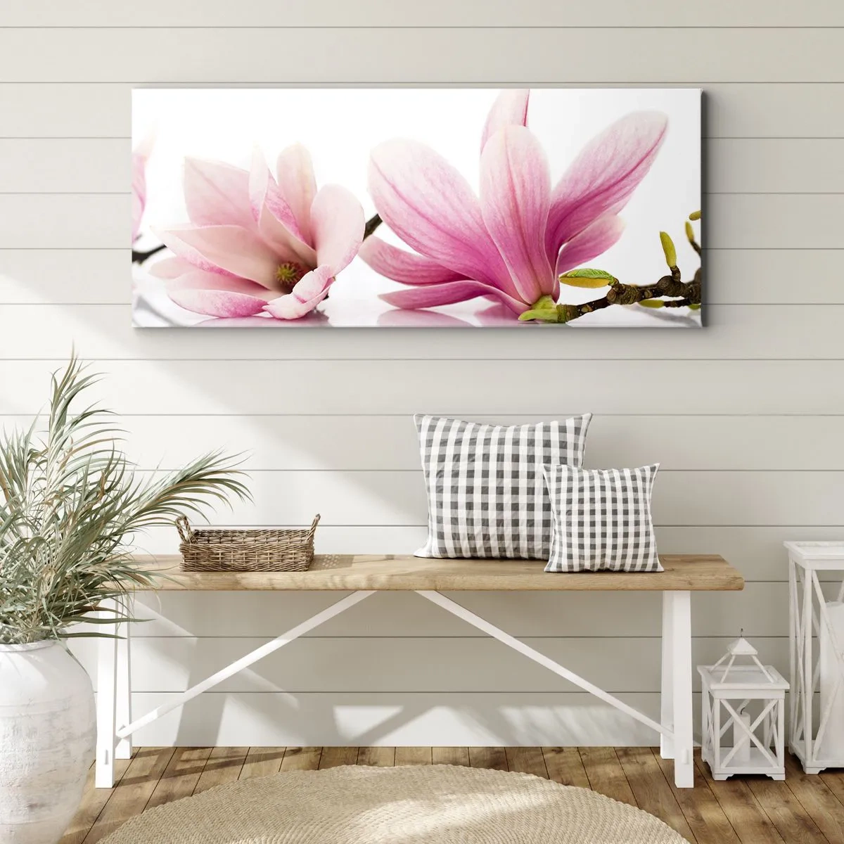 Lærredstryk - Billede på lærred - Blød som et åndedrag af forår - 100x40 cm