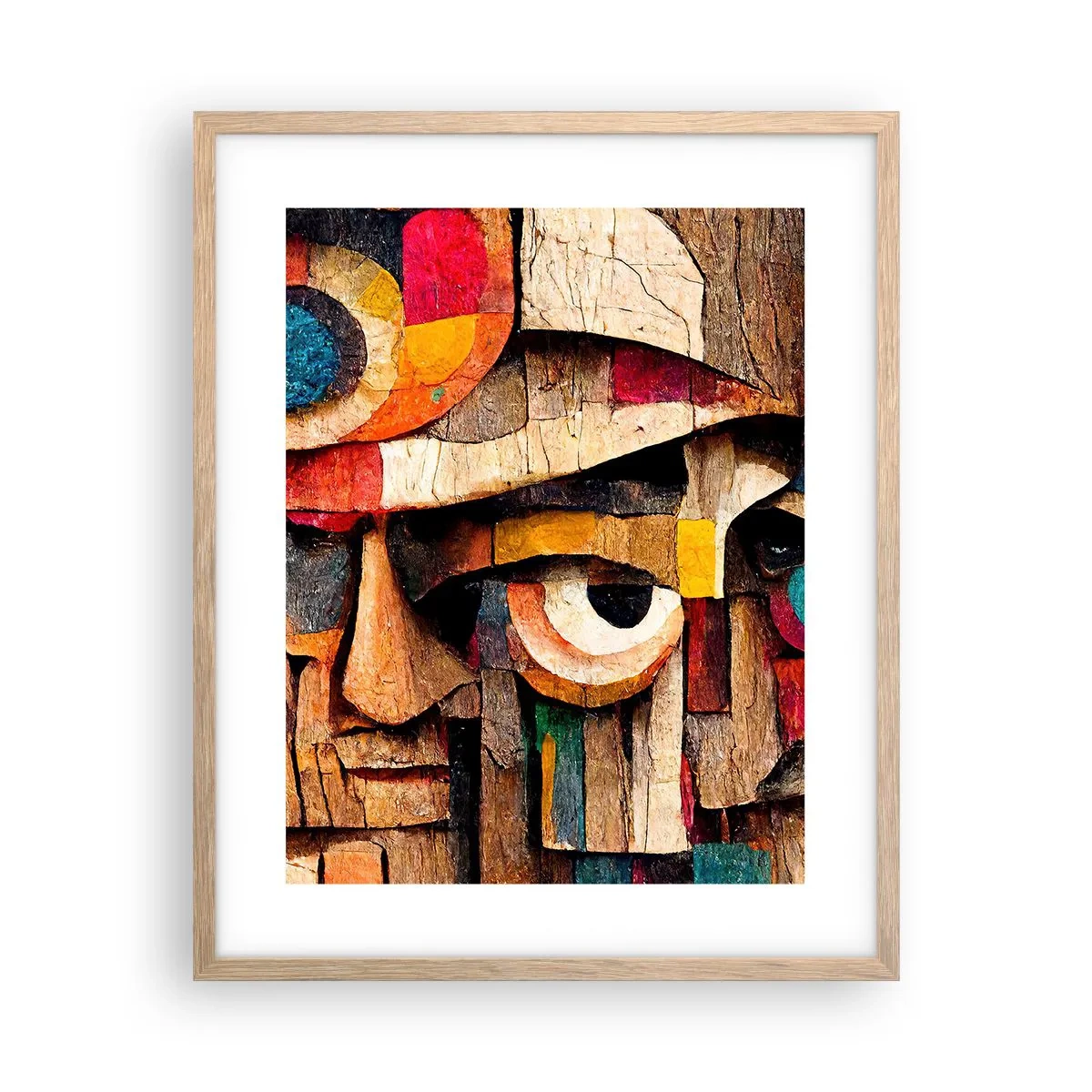 Plakat i ramme af lyst egetræ - Jeg kan se dig... - 40x50 cm