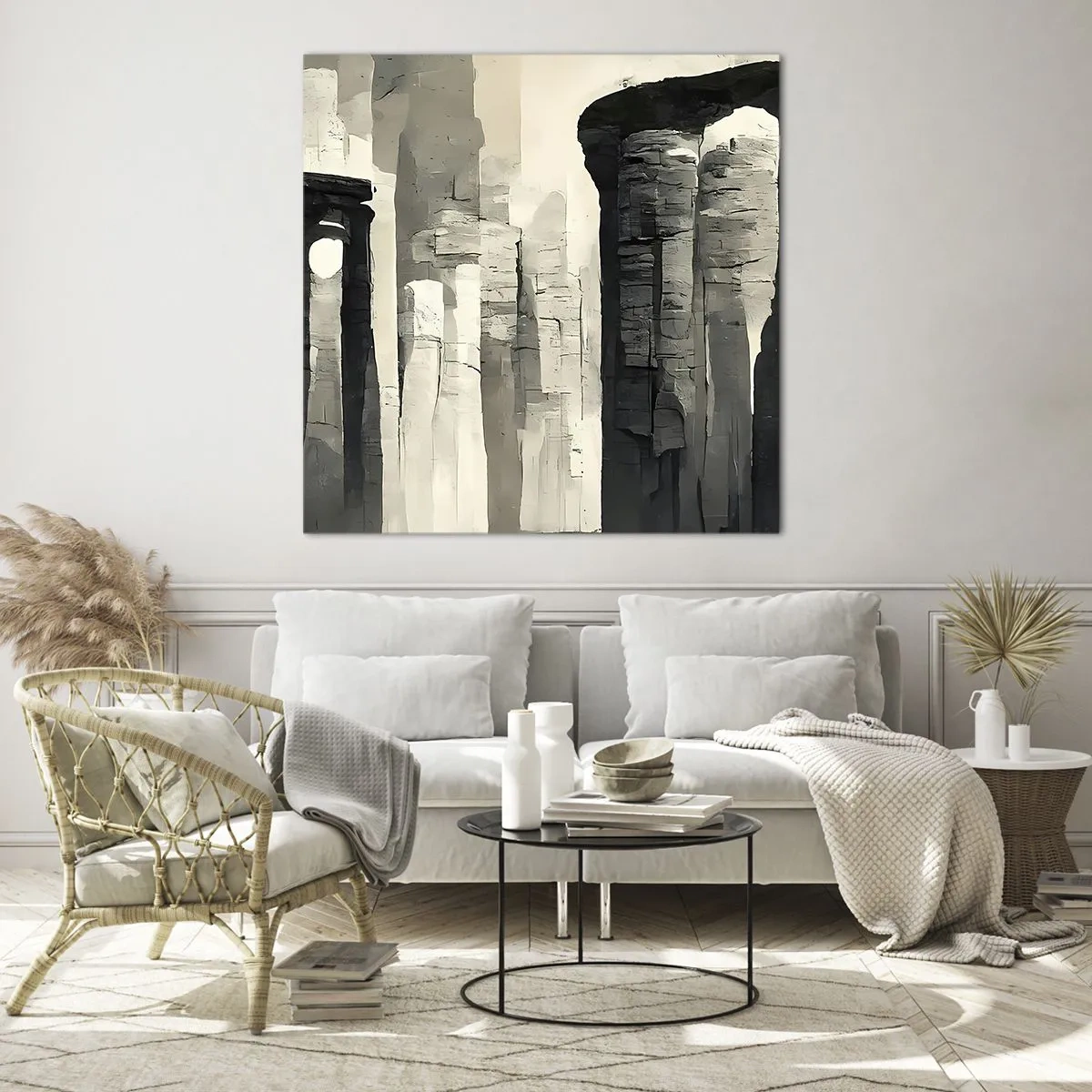 Billede på glas - Antikkens majestæt - 60x60 cm