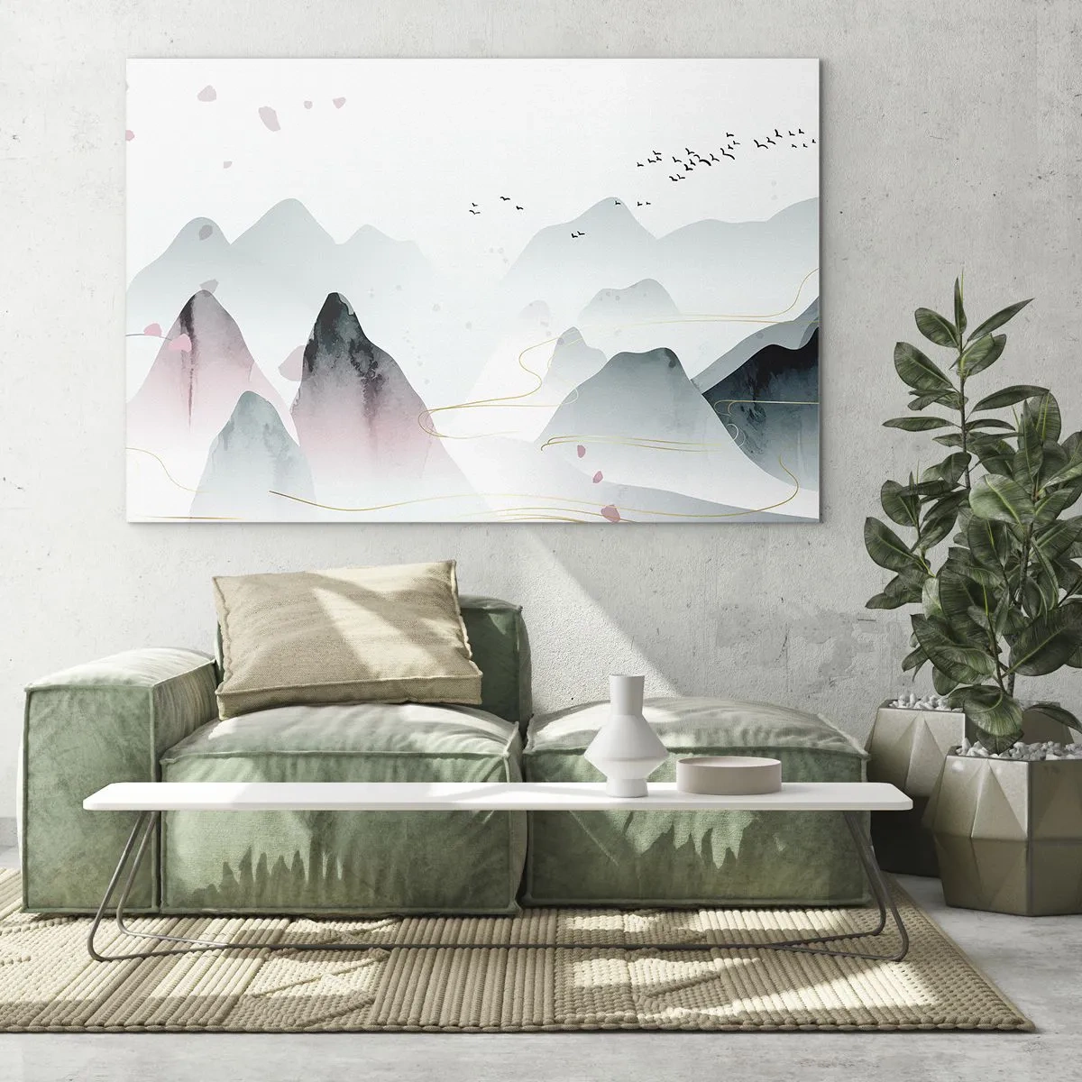 Billede på glas - Over toppene - 100x70 cm