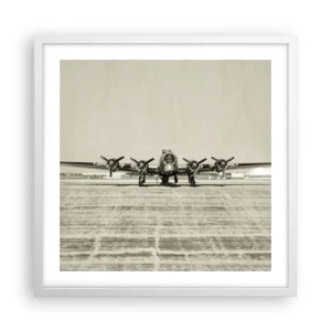 Plakat i hvid ramme - Som altid klar - 50x50 cm