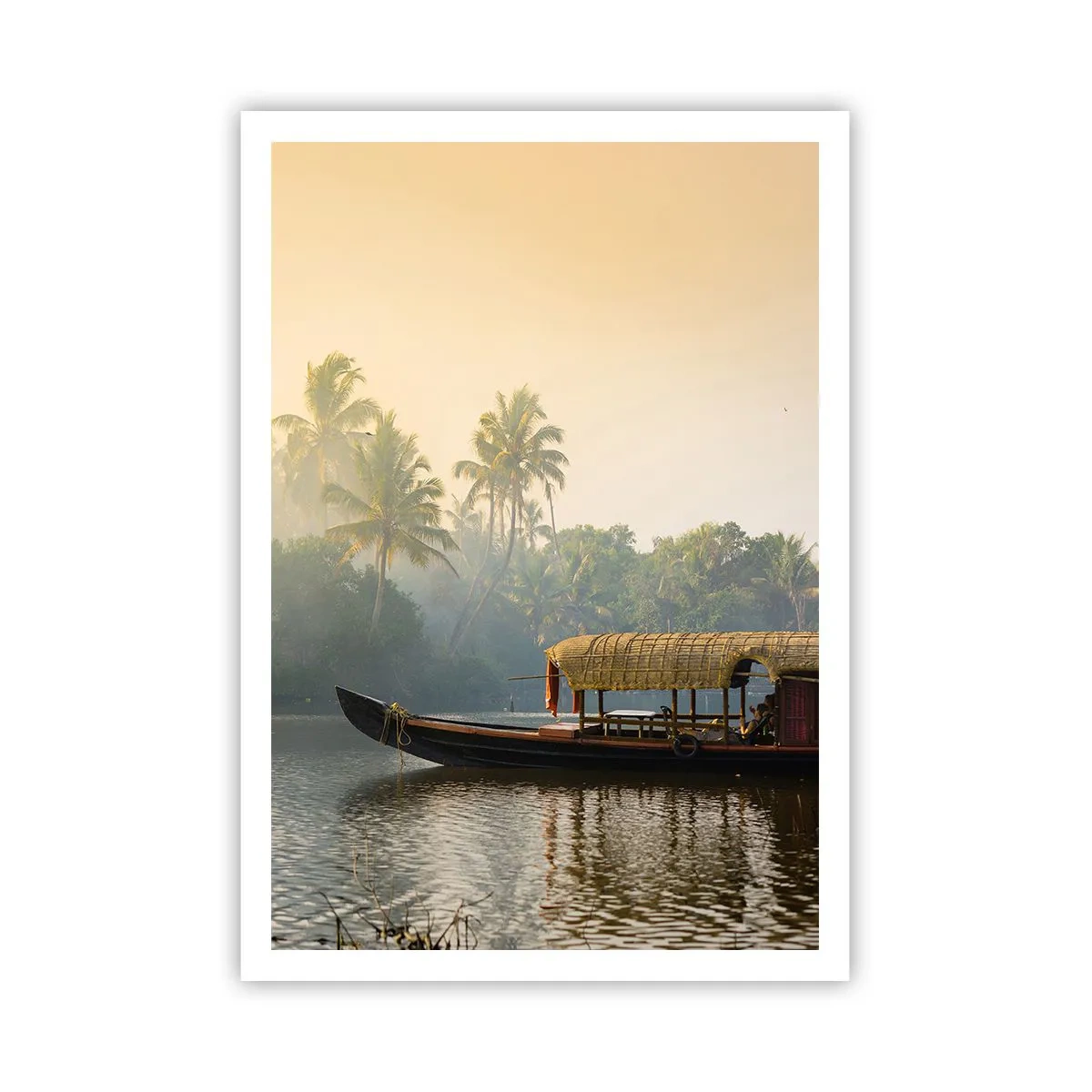 Plakat - Hus ved floden - 70x100 cm