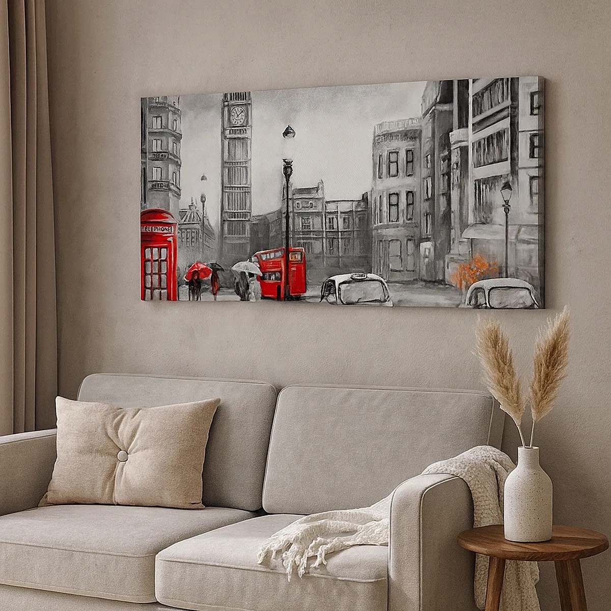 Lærredstryk - Billede på lærred - Overhovedet ikke en grå by - 30x30 cm