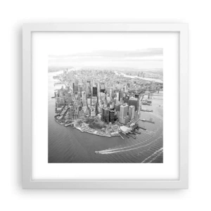 Plakat i hvid ramme - Hvordan kan man ikke elske? - 30x30 cm