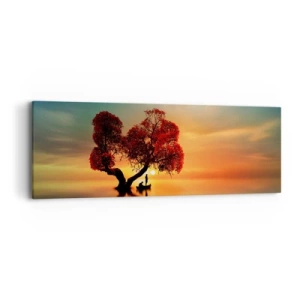 Lærredstryk - Billede på lærred - Fjern og tavs verdensløshed - 90x30 cm