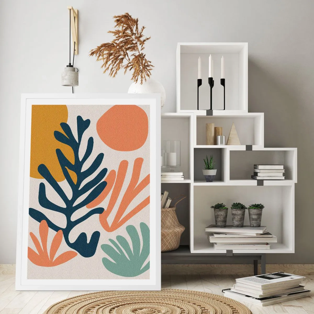 Plakat i hvid ramme - Koralhav - 70x100 cm