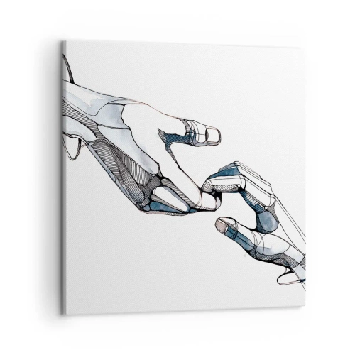 Lærredstryk - Billede på lærred - En god gestus - 50x50 cm