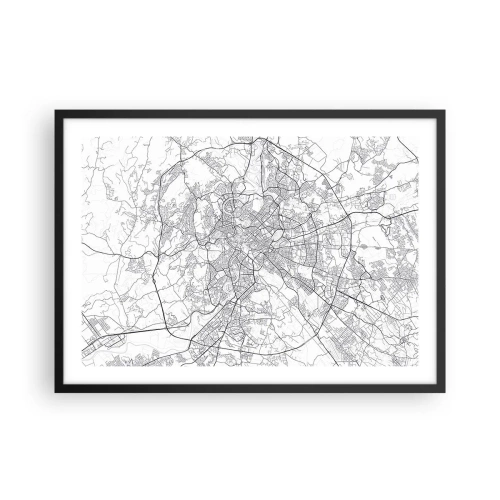 Plakat i sort ramme - Romersk cirkel - 70x50 cm