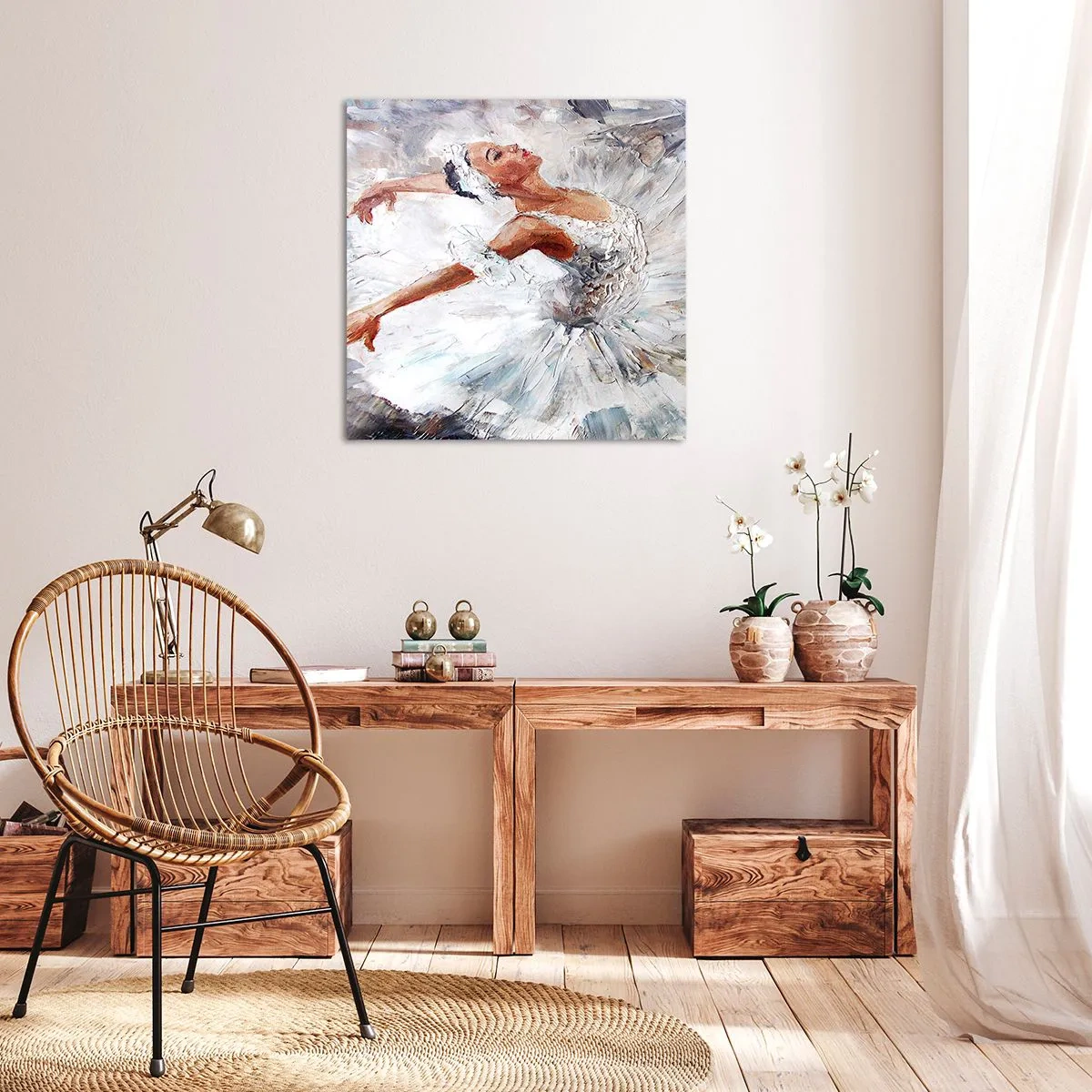 Lærredstryk - Billede på lærred - Blød og let som tyl - 40x40 cm
