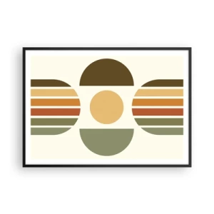 Plakat i sort ramme - I jordfarver - 100x70 cm