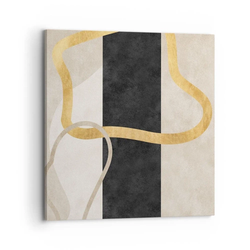 Lærredstryk - Billede på lærred - Sløjfeformede former - 70x70 cm