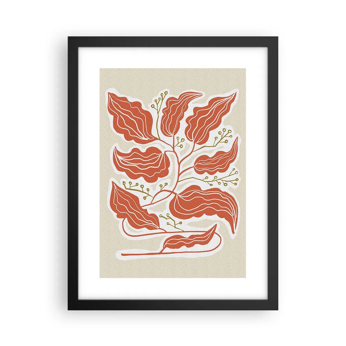Plakat i sort ramme - Folk og koral - 30x40 cm