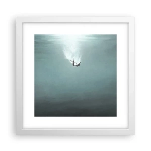 Plakat i hvid ramme - I havets favntag - 30x30 cm
