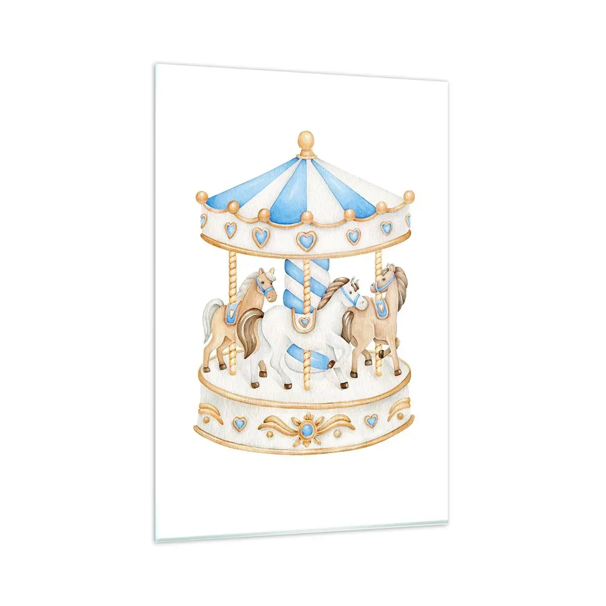 Billede på glas - Sød barndom - 80x120 cm