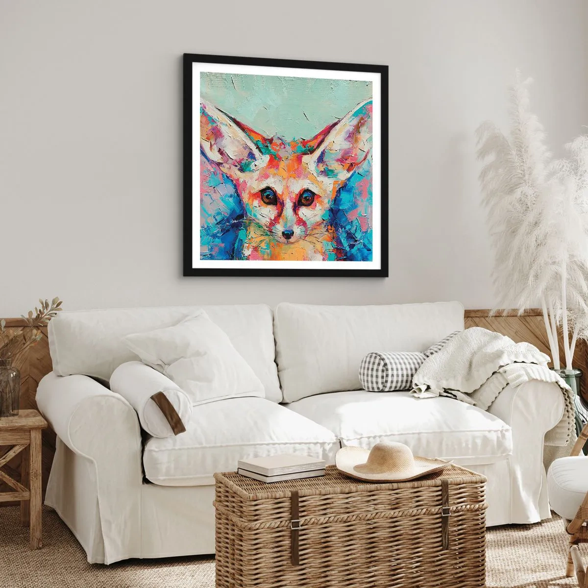 Plakat i sort ramme - Er du klar til mig? - 60x60 cm