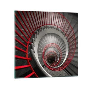 Billede på glas - Arkitektoniske lege - 70x70 cm