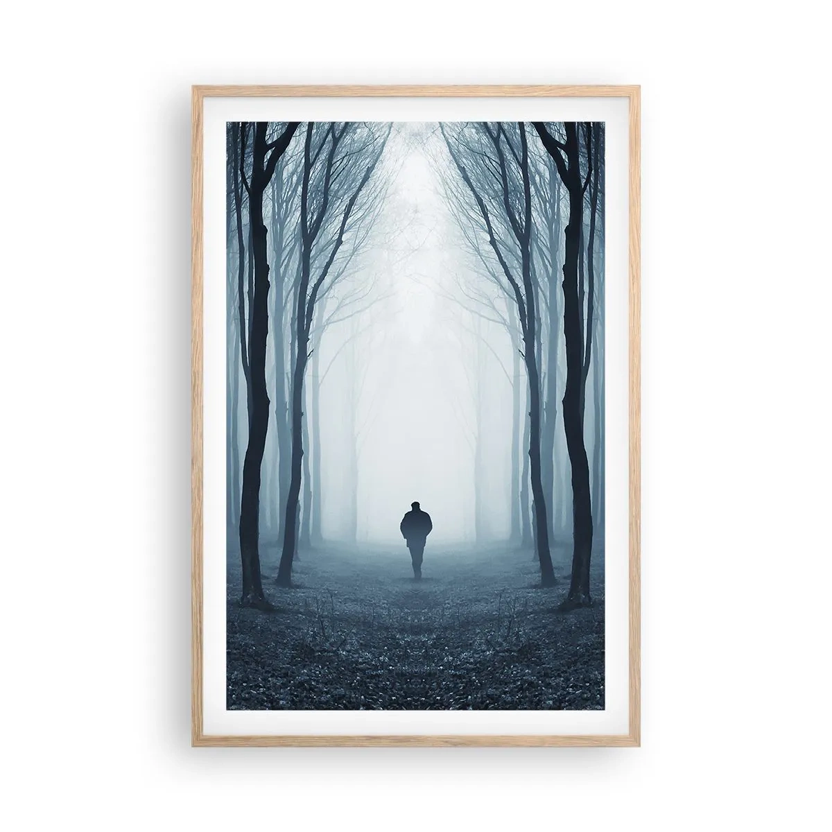 Plakat i ramme af lyst egetræ - Og alt sammen ganske enkelt - 61x91 cm