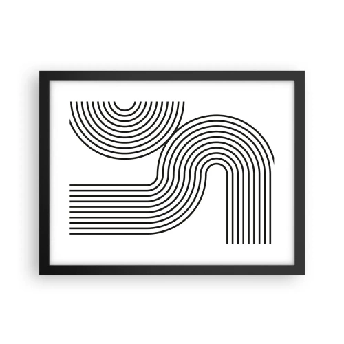 Plakat i sort ramme - På en kurve - 40x30 cm