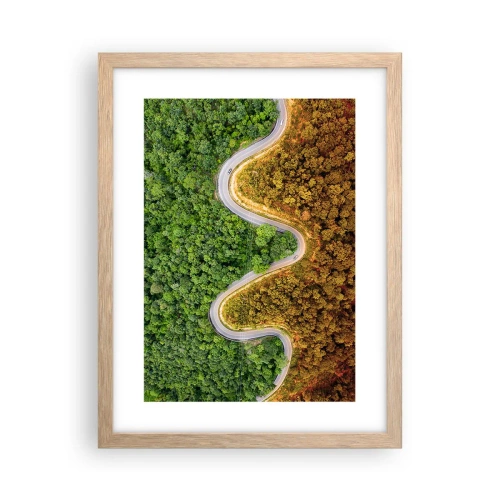 Plakat i ramme af lyst egetræ - Grænser og gennembrud - 30x40 cm