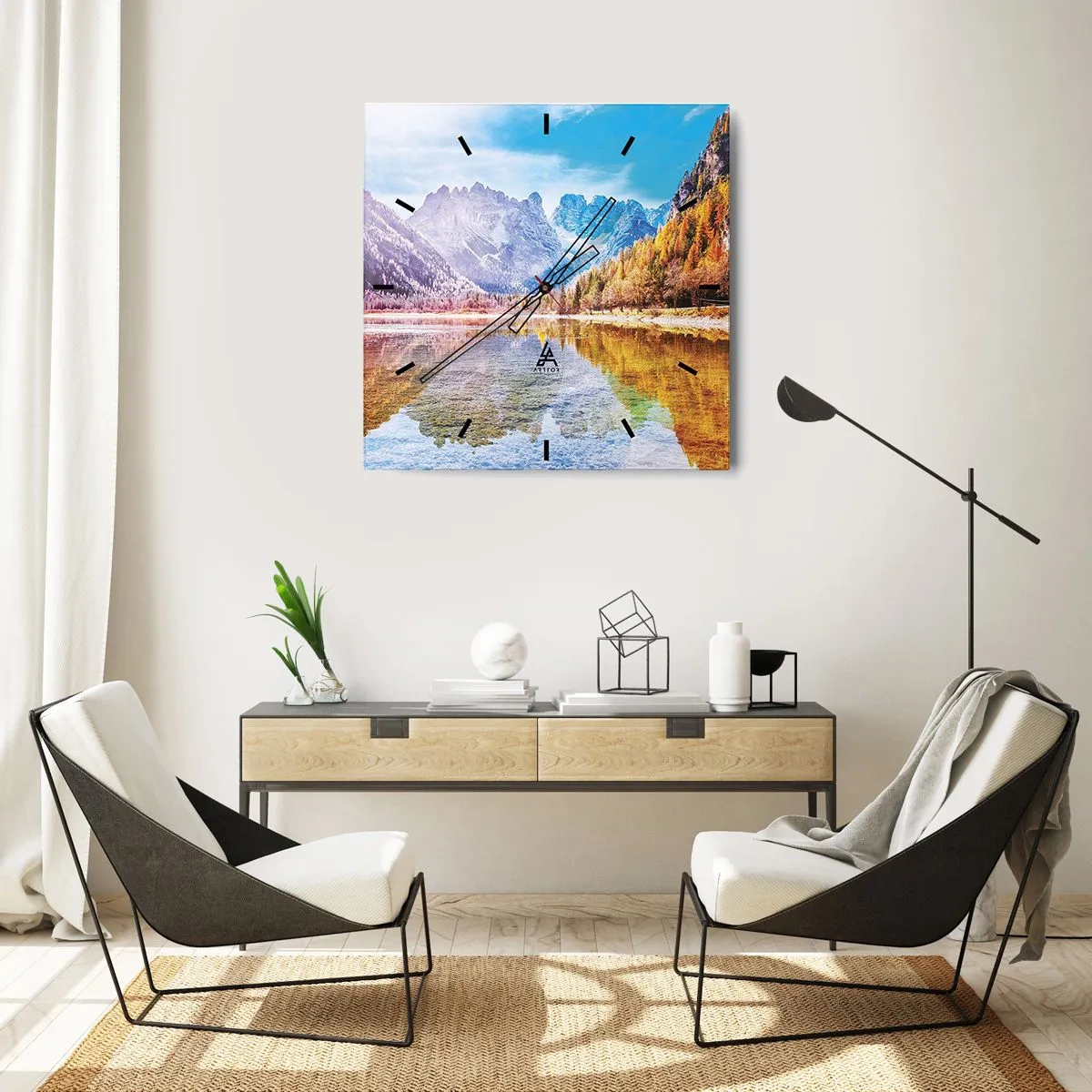 Vægur, Uret - Og det er allerede efterår i bjergene - 30x30 cm