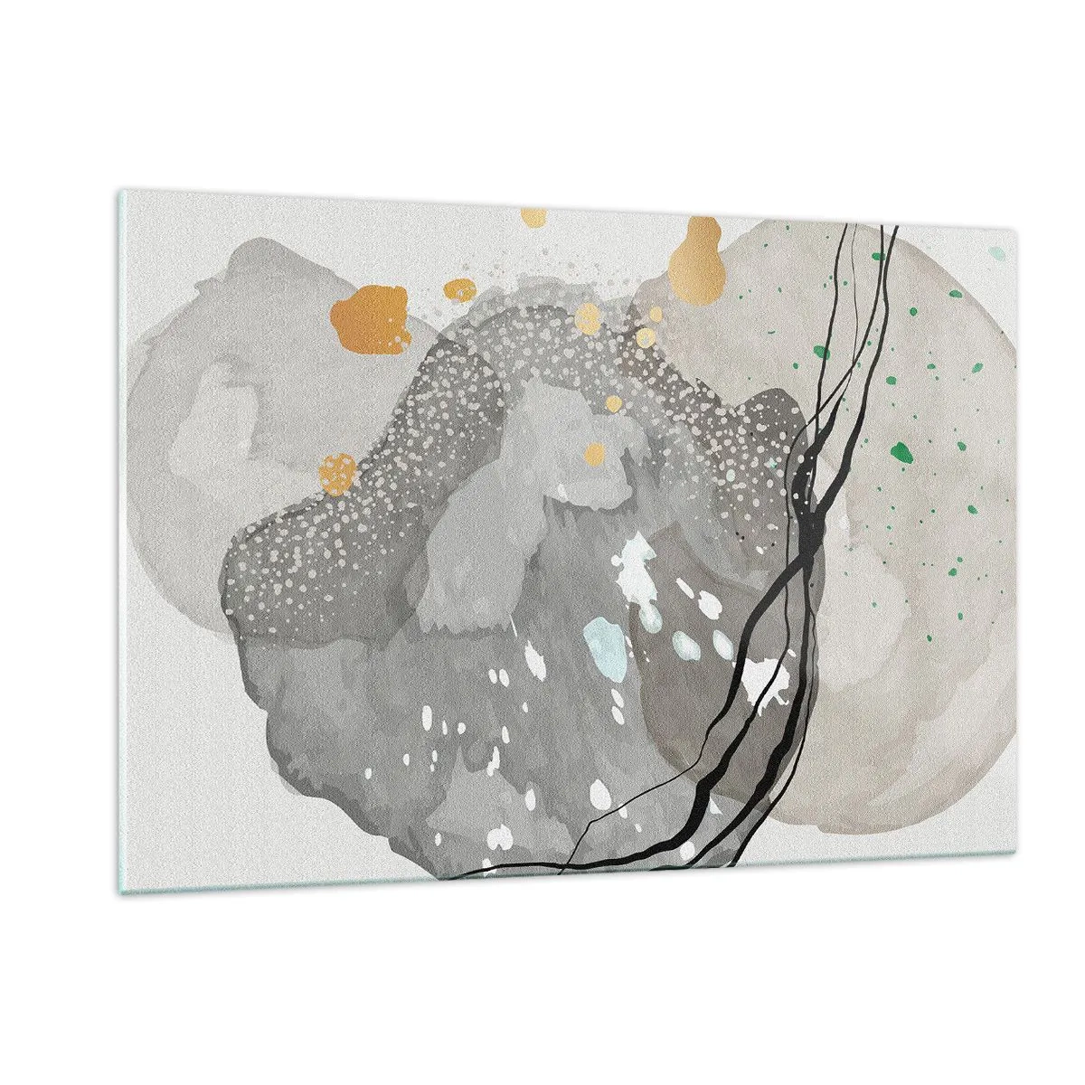 Billede på glas - Organisk komposition - 120x80 cm