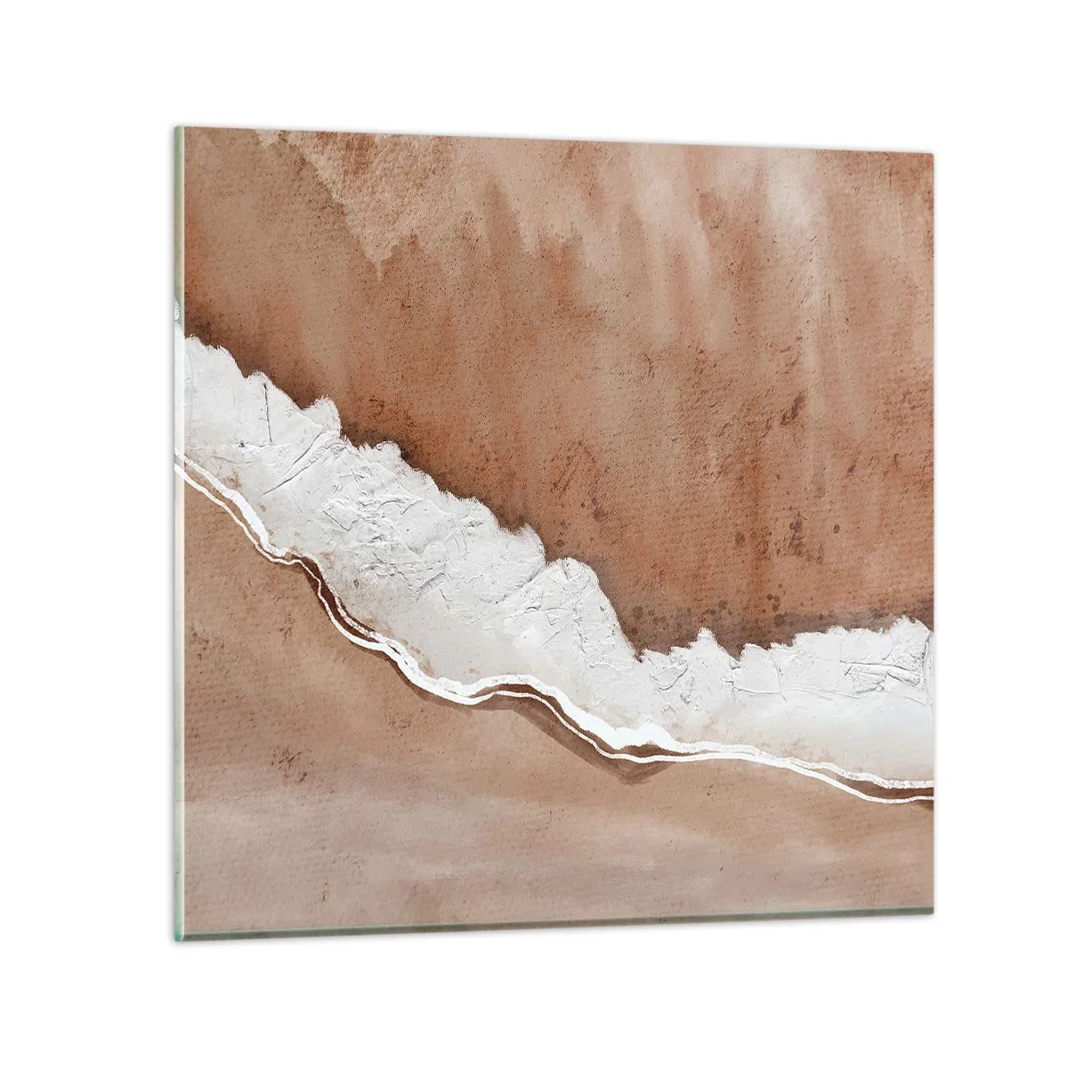 Billede på glas - I jordnære farver - 60x60 cm