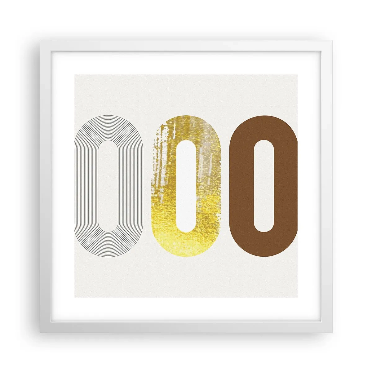 Plakat i hvid ramme - Åhhh! - 40x40 cm