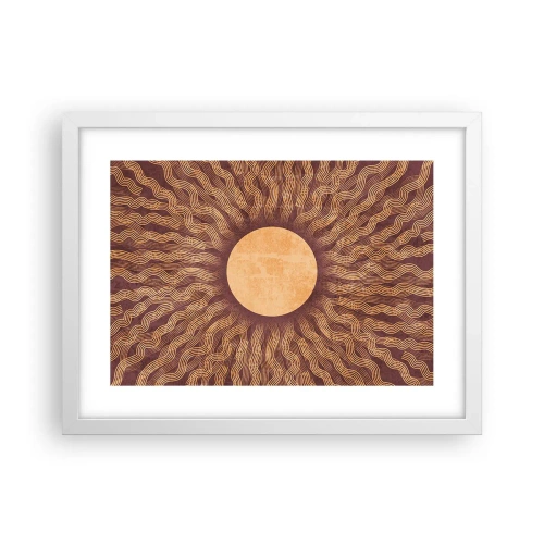Plakat i hvid ramme - Ikon for solen - 40x30 cm