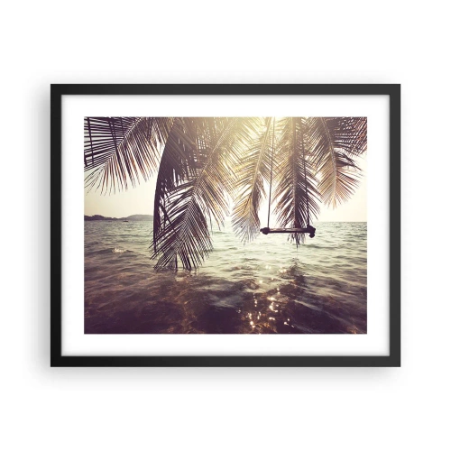 Plakat i sort ramme - Du kan svæve i skyerne efter behag - 50x40 cm