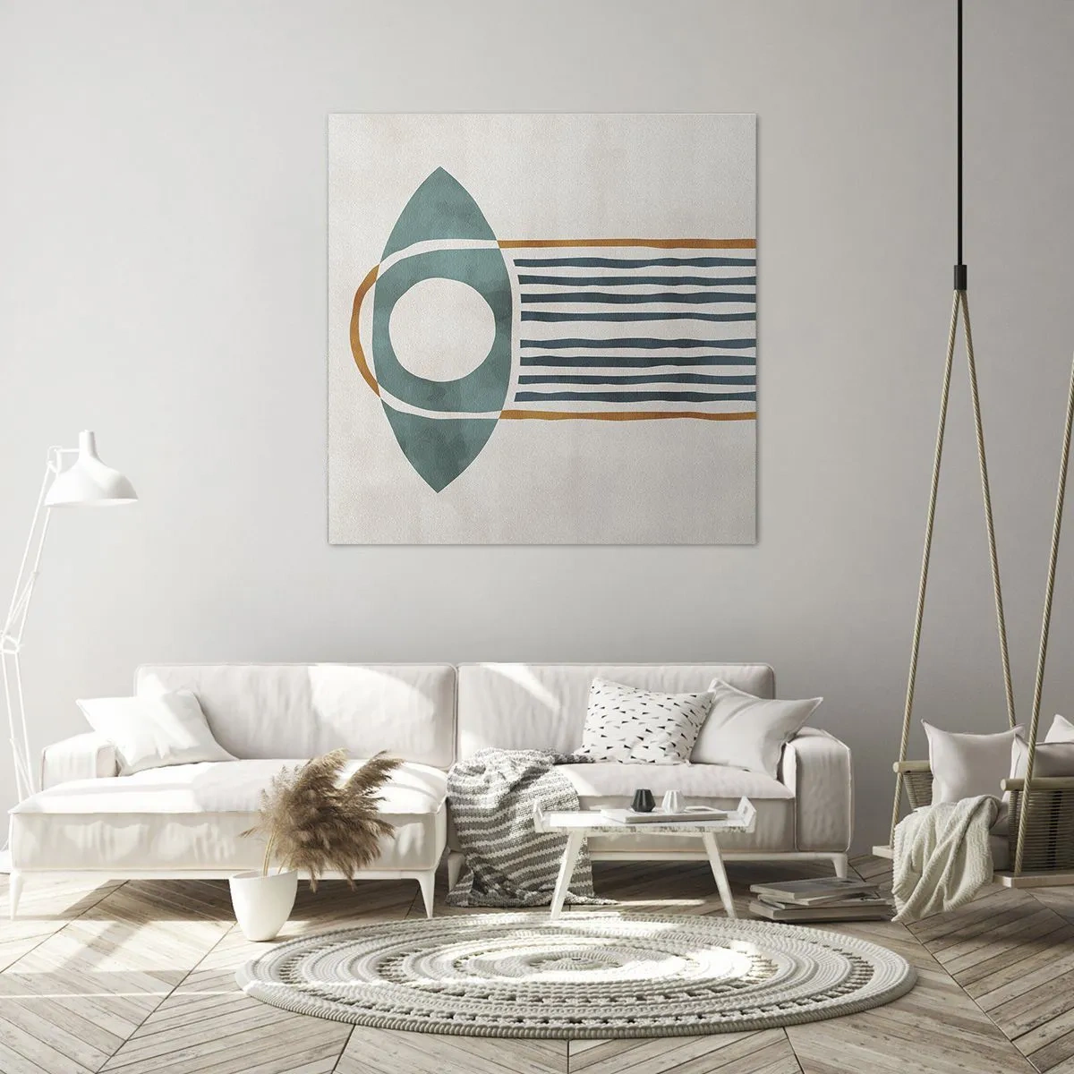 Lærredstryk - Billede på lærred - Tegn og ritualer - 50x50 cm